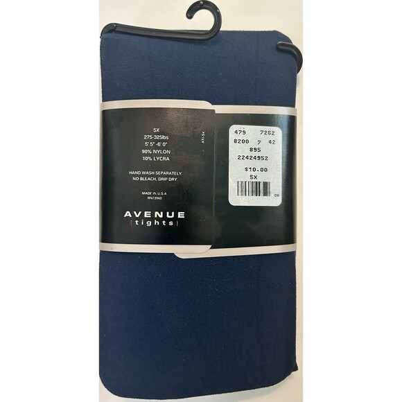 Avenue Microfiber Tights Navy Blue Size 5X For 275 - 325 lbs - Picture 2 of 4
